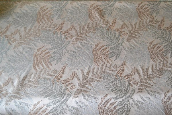 Fern Valley Celery Neutral Toned Fern Design Ivory Upholstery Fabric