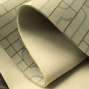 Remnant of Fiddle Path Foam Back Green Upholstery Fabric