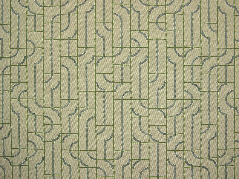 Remnant of Fiddle Path Foam Back Green Upholstery Fabric