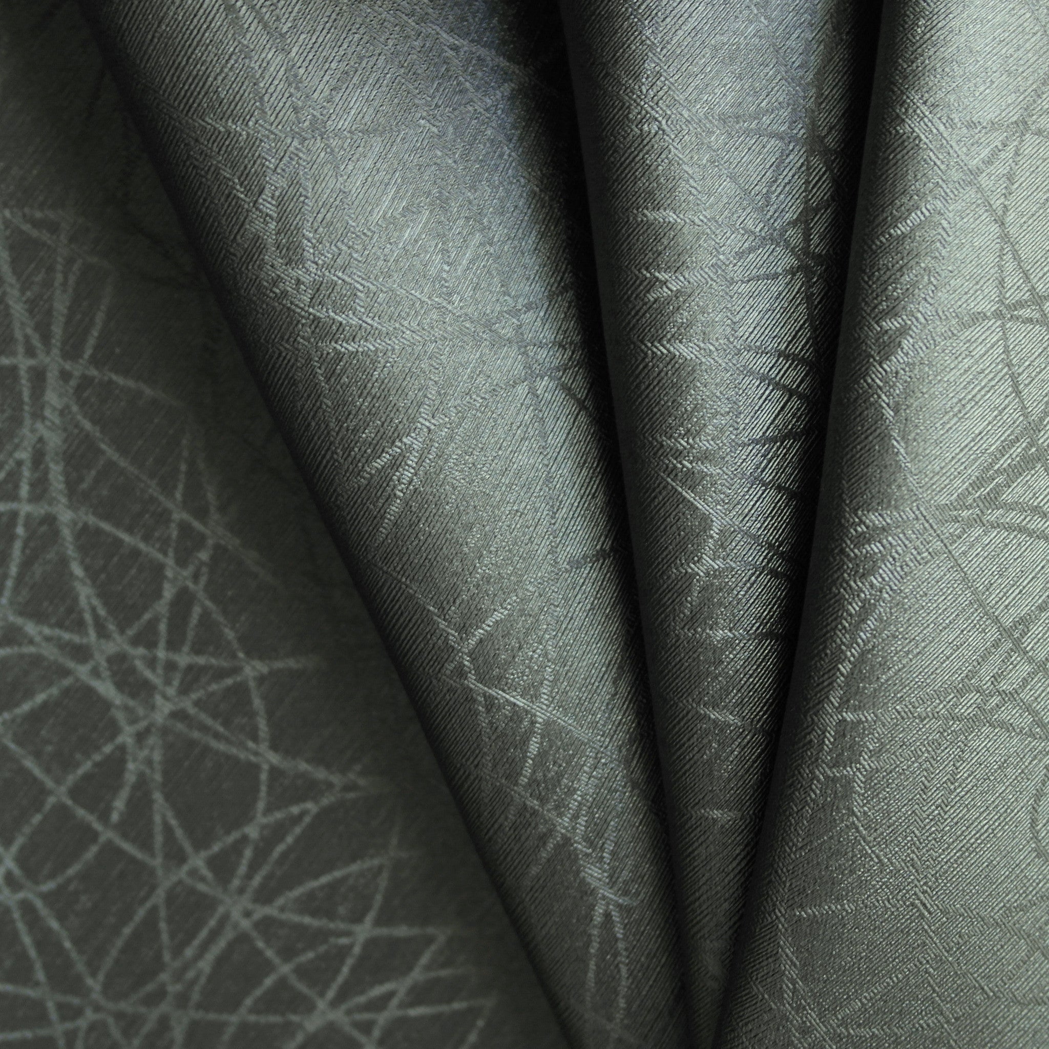 Remnant of Figure Eight Smoke Silver Upholstery Fabric
