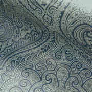 Filigree Lapis Blue Paisley Polyurethane Upholstery Fabric