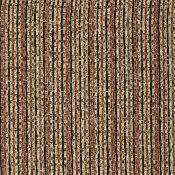 Upholstery Fabric Weaved Stripe Design Flash Point Black N Tan Toto Fabrics