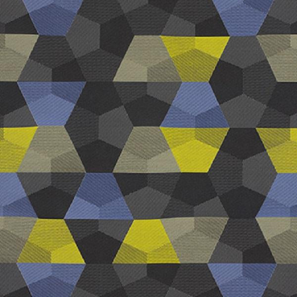 Momentum Fold Slate Geometric Gray Upholstery Fabric