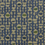 Fox Trot Baltic Bead And Reel Blue Upholstery Fabric