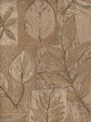 Upholstery Fabric Neutral Botanical Framed Leaves Tan Toto Fabrics