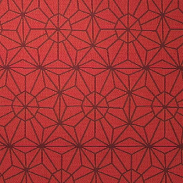 D.L. Couch Galaxy Redshift Geometric Red Upholstery Fabric