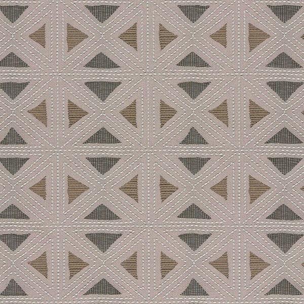 Arc-Com Fabrics Upholstery Fabric Textured Triangles Geostitch Cocoa Toto Fabrics