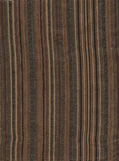 Upholstery Fabric Multi Color Ribbed Stripe Gibson Godiva Rust Toto Fabrics