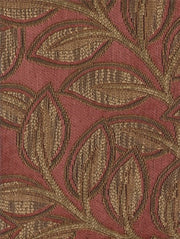 Upholstery Fabric Leaf Design Gold Leaf Crimson Toto Fabrics