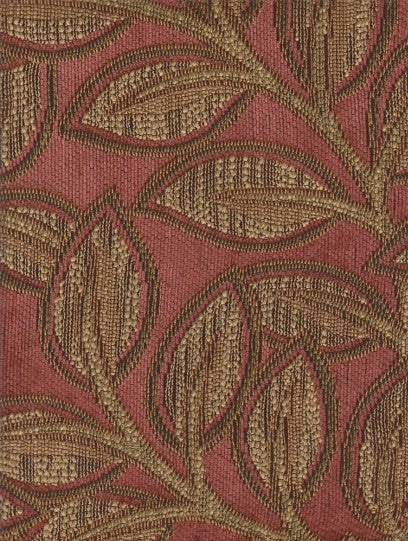 Upholstery Fabric Leaf Design Gold Leaf Crimson Toto Fabrics