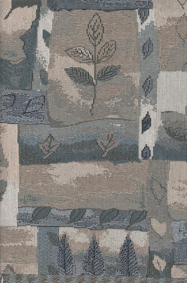 Upholstery Fabric Boxed Leaves Design Hardwood Danube Toto Fabrics