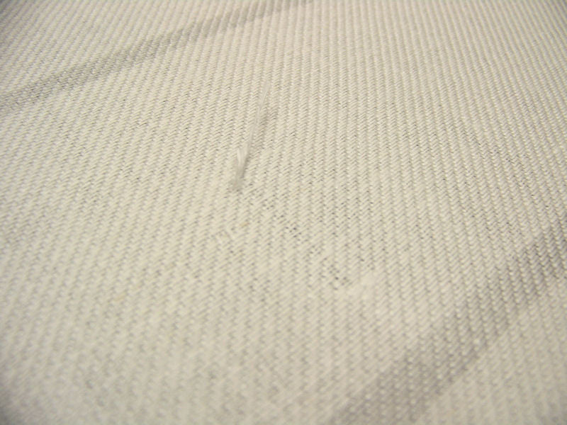 Heavenly Cream Pencil Stripe White Upholstery Fabric (Sold As-Is)