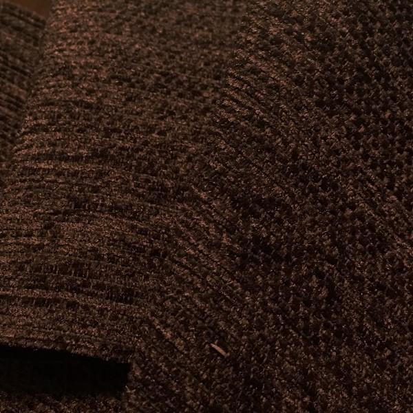 Hoppers Chocolate Chenille Brown Upholstery Fabric