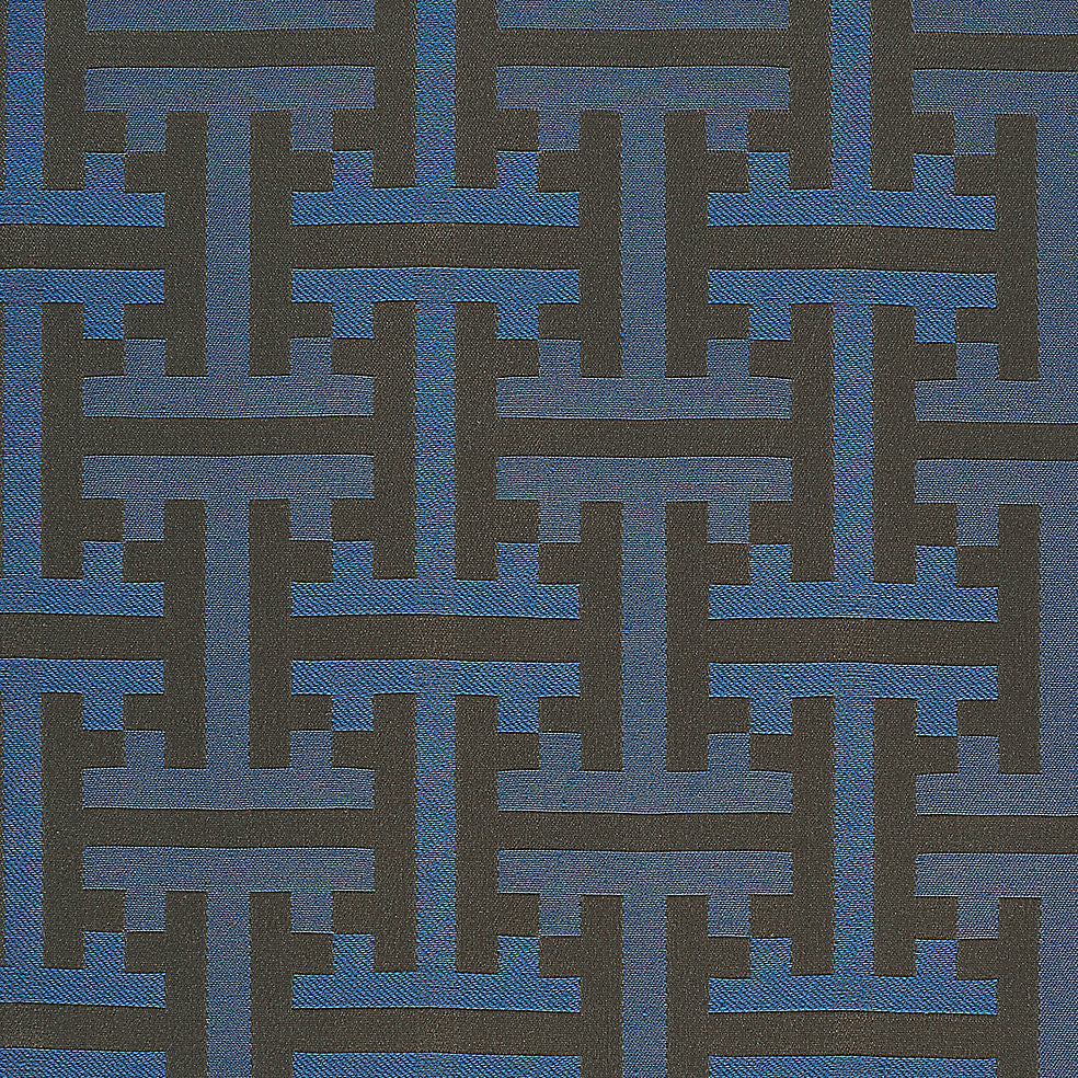 Upholstery Fabric Large Scale Geometric I-Beam Sky Blue Toto Fabrics