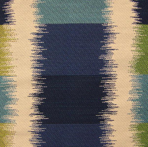 Knoll Ikat Square Refresh Modern Blue Upholstery Fabric