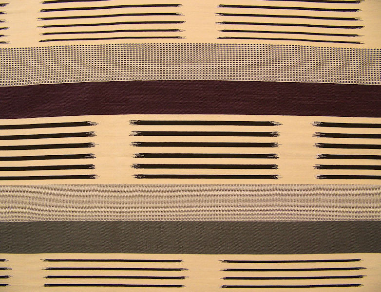 Fabric Remnant of Ikat Stripe Orchid
