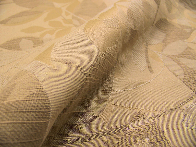 Invitation Suede Modern Botanical Tan Upholstery Fabric