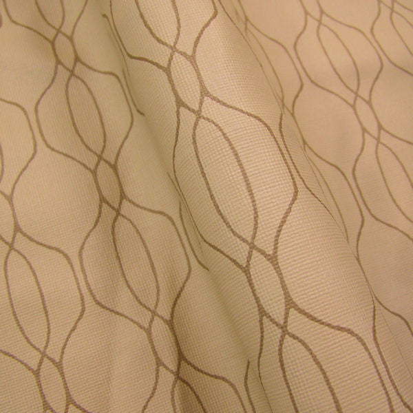 Arc-Com Isabella Sand Ogee Pattern Vinyl Tan Upholstery Fabric