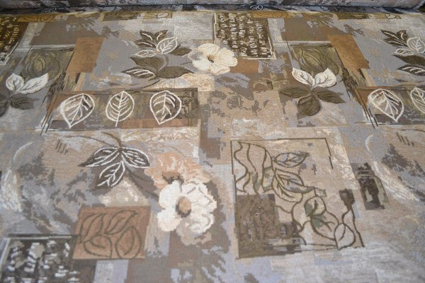Jackie Ranch Geometric Botanical Brown Upholstery Fabric