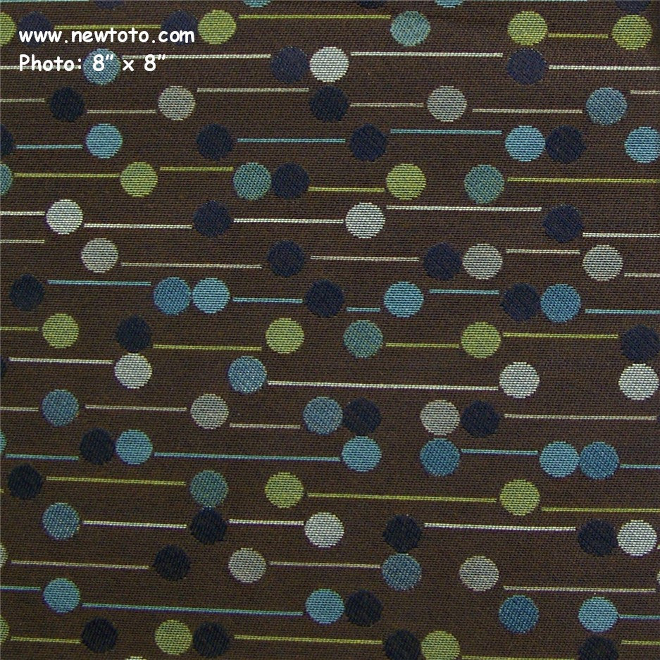 Remnant of Jam Session Tea Time Brown Upholstery Fabric