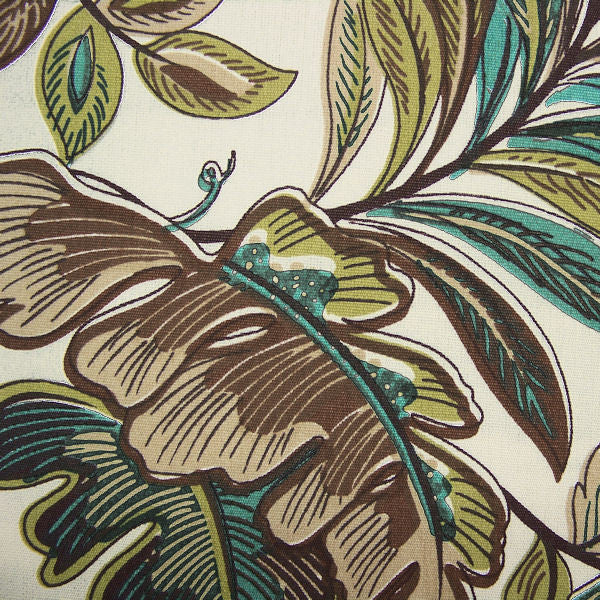 Remnant of Jamboree Apple Turquoise Upholstery Fabric (Sold As-Is)