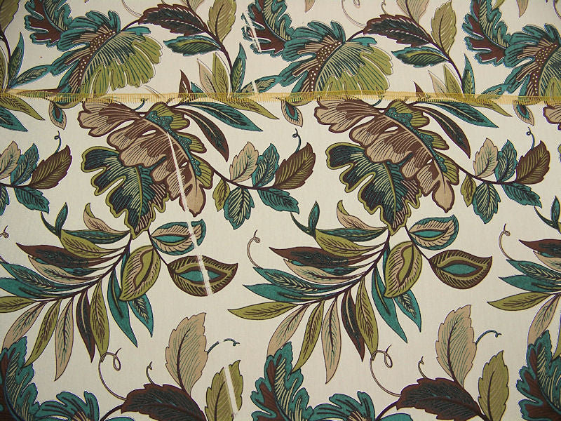Remnant of Jamboree Apple Turquoise Upholstery Fabric (Sold As-Is)