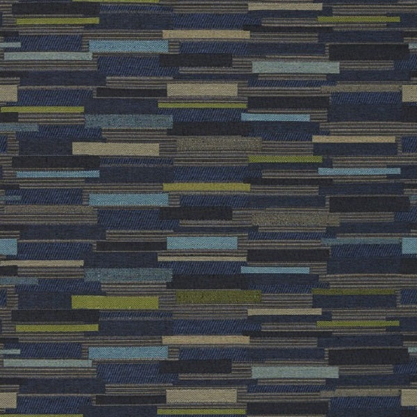Designtex Jaunt Baltic Dashes Blue Upholstery Fabric