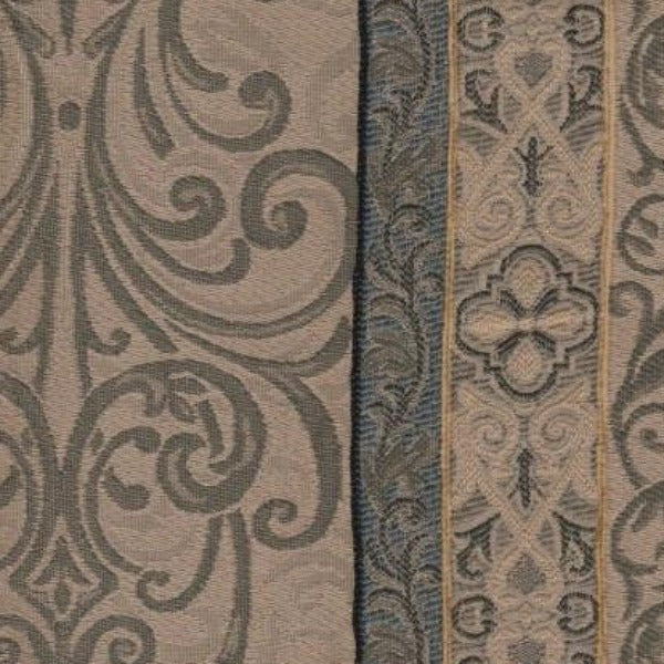 Upholstery Fabric Panel Stripe Jolan Slate Toto Fabrics