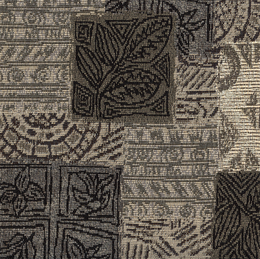 Upholstery Fabric Foliage Patchwork Motif Jovial Onyx Toto Fabrics