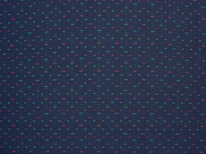 Jubilee Confetti Colorful Foam Back Blue Upholstery Fabric