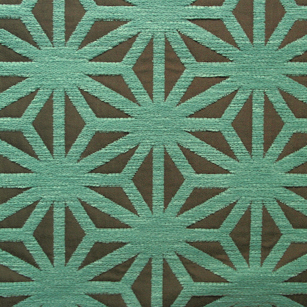 Arc-Com Upholstery Fabric Remnant Kirigami Caribbean