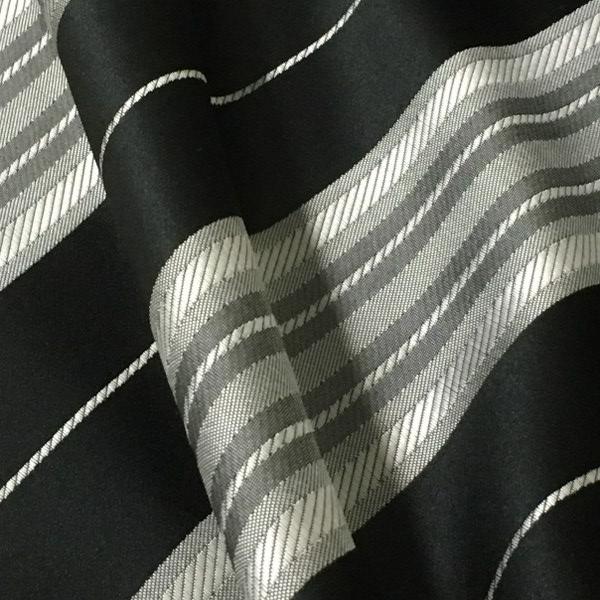 Swavelle Mill Creek Lalaine Ebony Stripe Black Upholstery Fabric