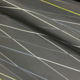 Maharam Limn Metal Stripe Gray Upholstery Fabric 466407–004 Metal