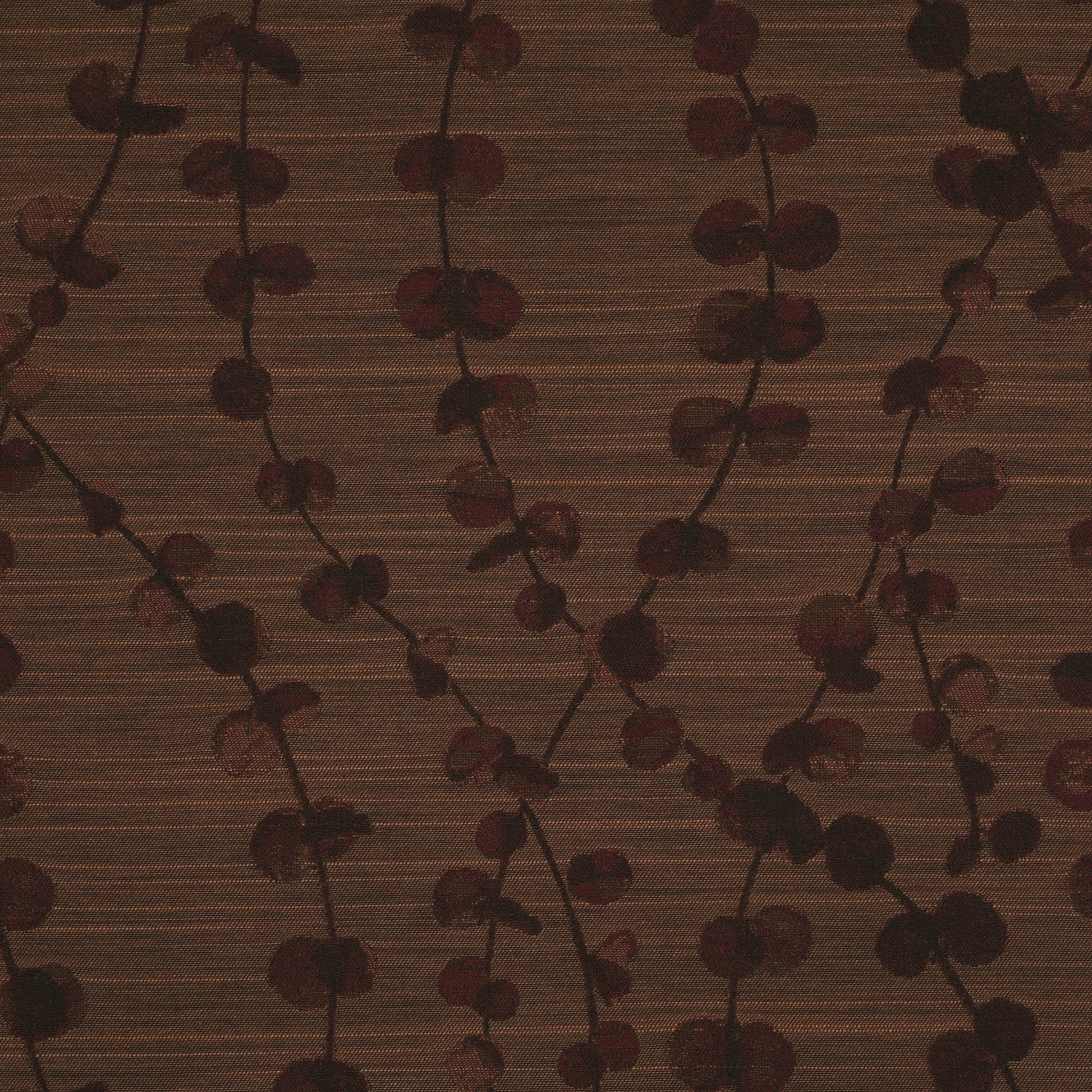 Upholstery Fabric Floral Vine Pattern Maidenhair Wine Toto Fabrics