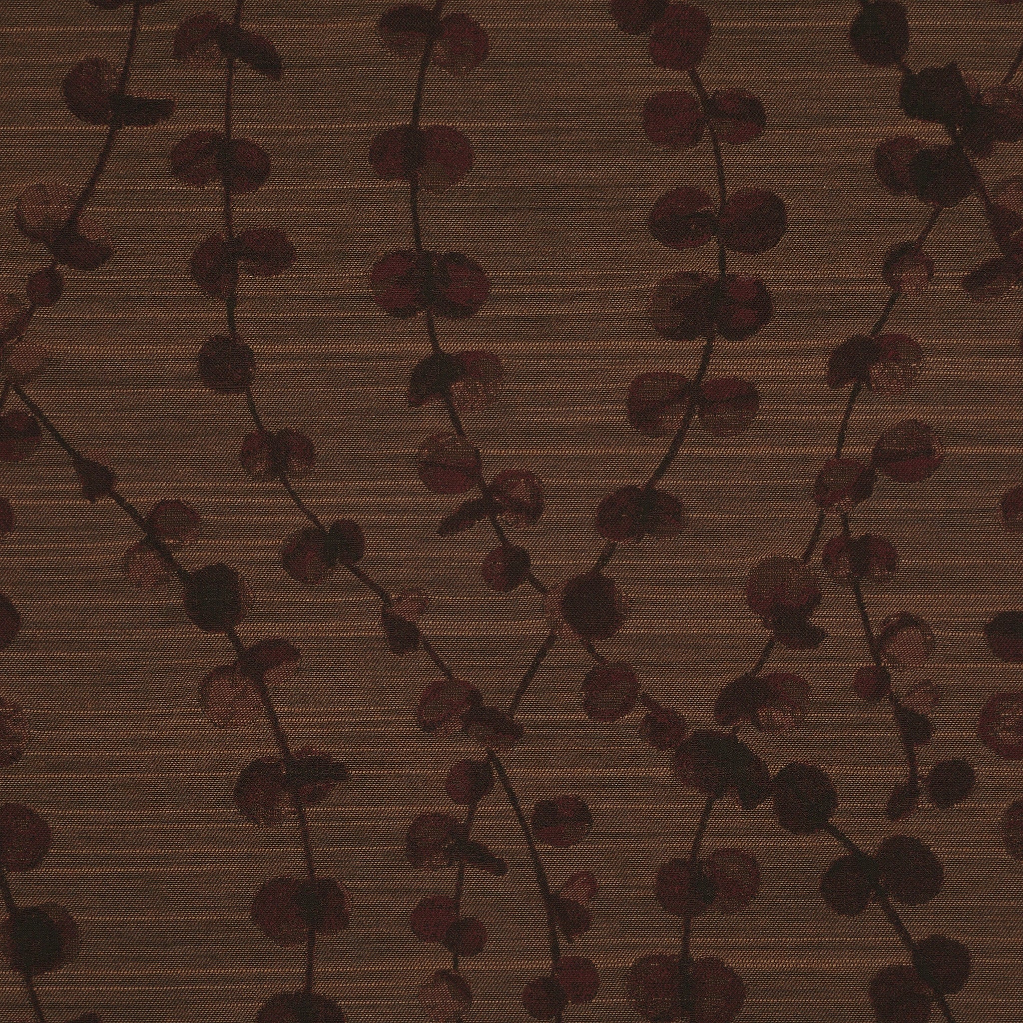 Upholstery Fabric Floral Vine Pattern Maidenhair Wine Toto Fabrics