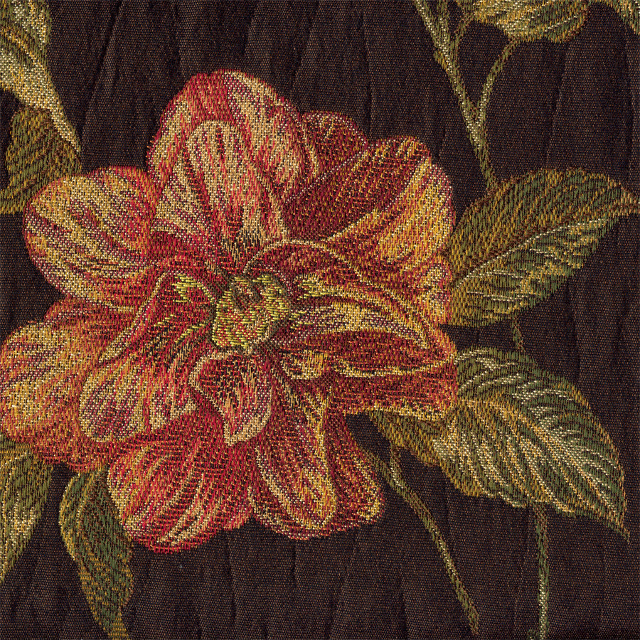 Upholstery Fabric Large Floral Matelasse Manor Garden Chocolate Toto Fabrics