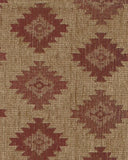 Upholstery Fabric Southwest Style Panel Stripe Maroon Gold Toto Fabrics