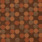 Marquee Penny Dots And Stripes Brown Upholstery Fabric