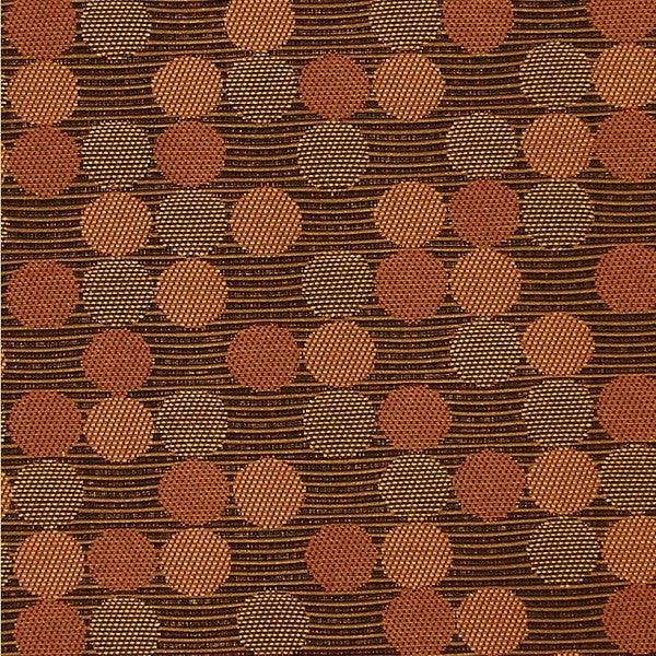 Marquee Penny Dots And Stripes Brown Upholstery Fabric