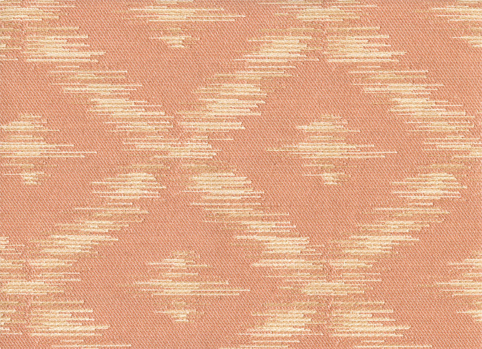 Mckeel Peach Designer Diamond Ikat Upholstery Fabric