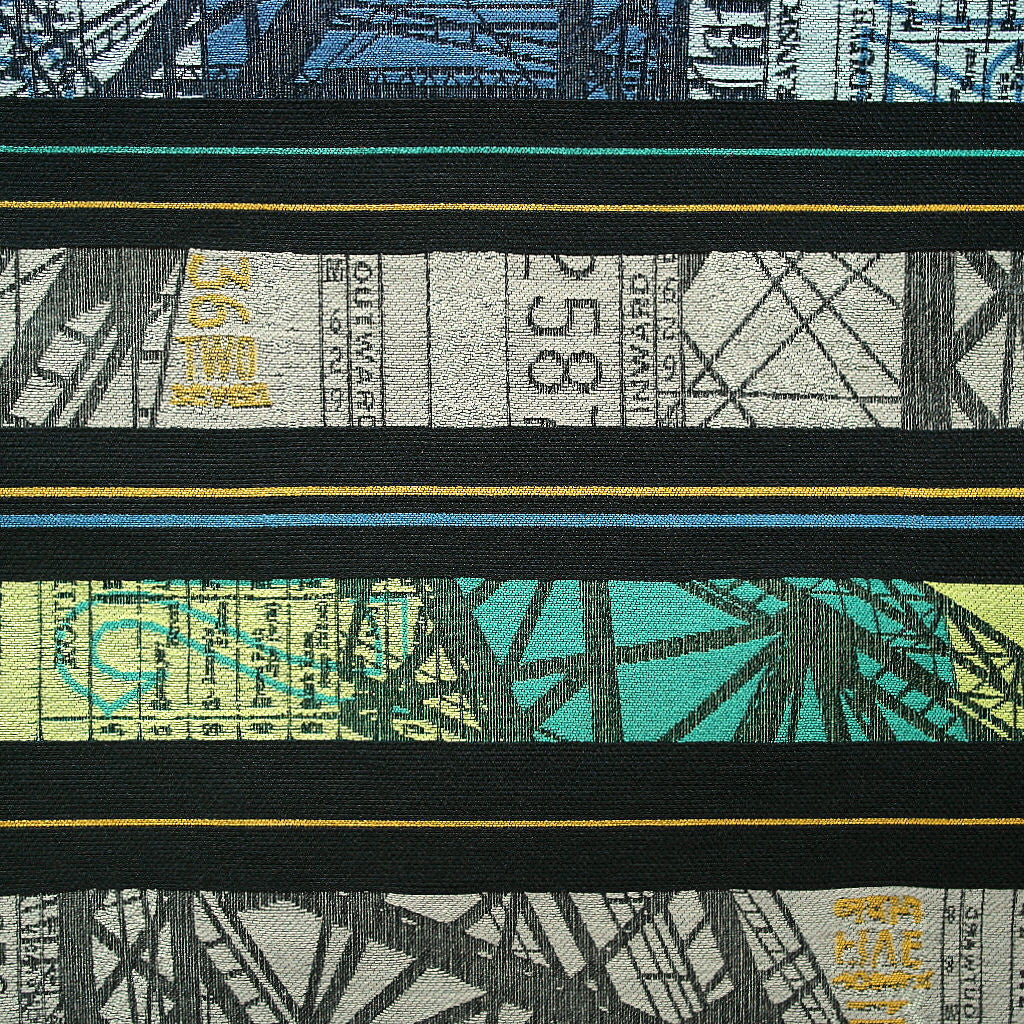 Upholstery Fabric Colorful Modern Stripe Metro Midnight Toto Fabrics