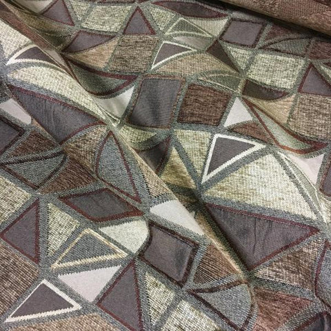 Swavelle Mill Creek Monopoly Spice Geometric Chenille Brown Upholstery Fabric