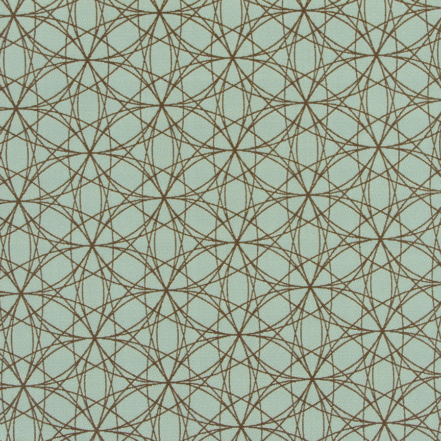 Upholstery Fabric Modernspirograph Navigator Seafoam Toto Fabrics