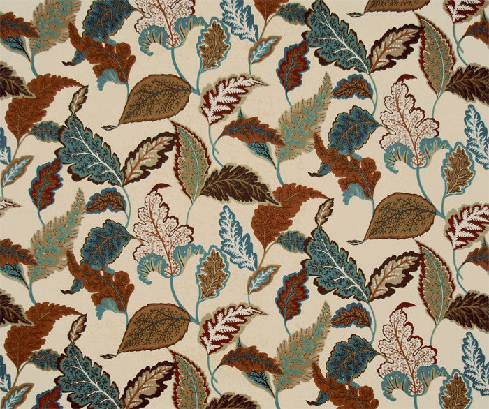 Duralee Fabrics Upholstery Fabric Cotton Leaf Print Noisette Autumn Toto Fabrics