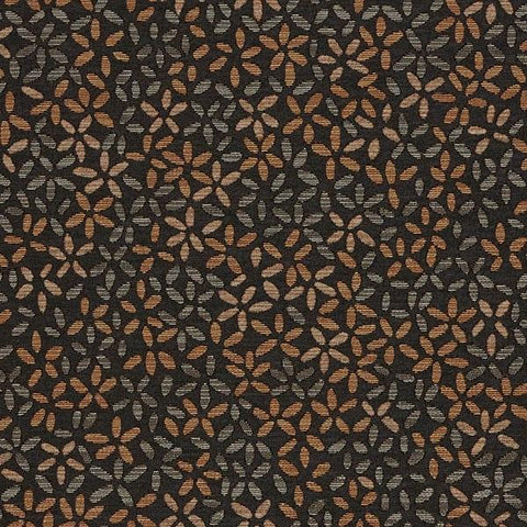 Arc-Com Ombre Petal Coal Small Floral Black Upholstery Fabric
