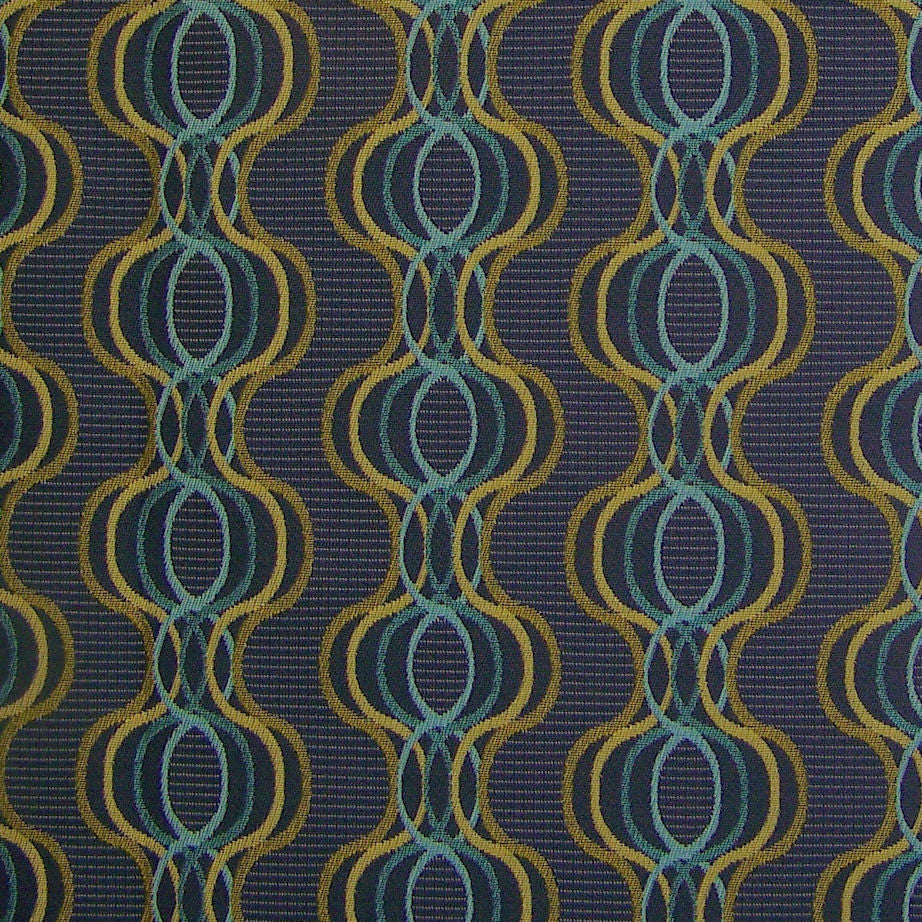 Upholstery Fabric Wavy Overlapping Stripes Oscillate Mallard Toto Fabrics