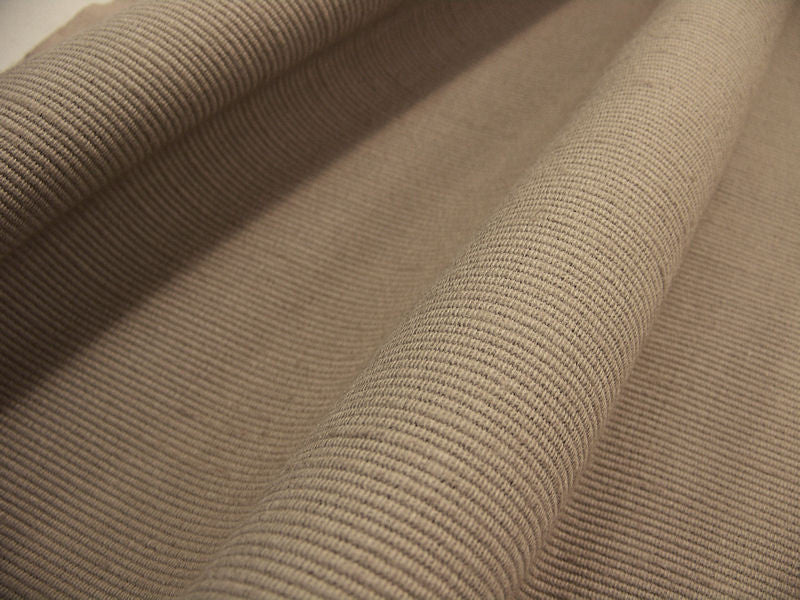 Ottoman Taupe Solid Ribbed Weave Upholstery Fabric (Sold As-Is)