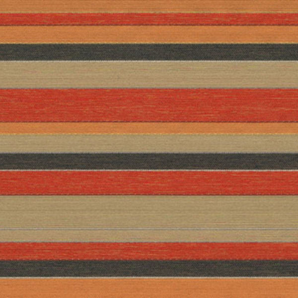 Parkway Zest Colorful Stripe Orange Upholstery Fabric