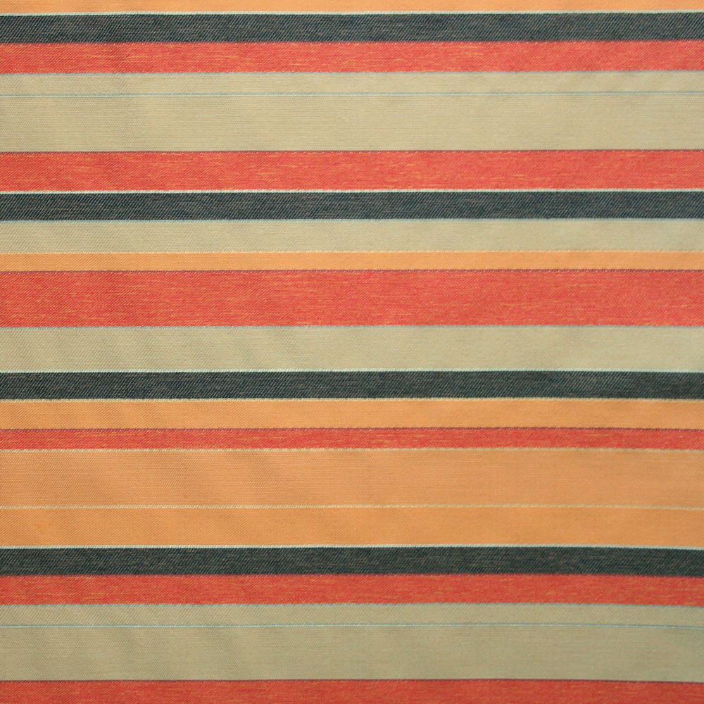 Parkway Zest Colorful Stripe Orange Upholstery Fabric