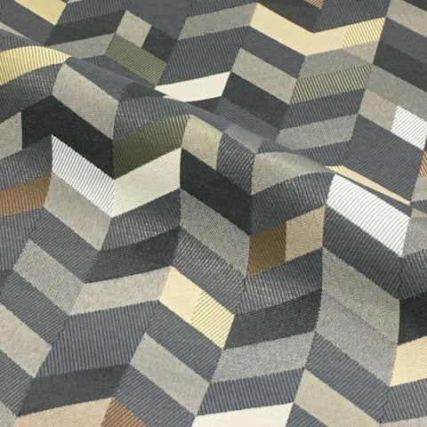 Maharam Parquet Alpha Chevron Crypton Gray Upholstery Fabric 466376–007